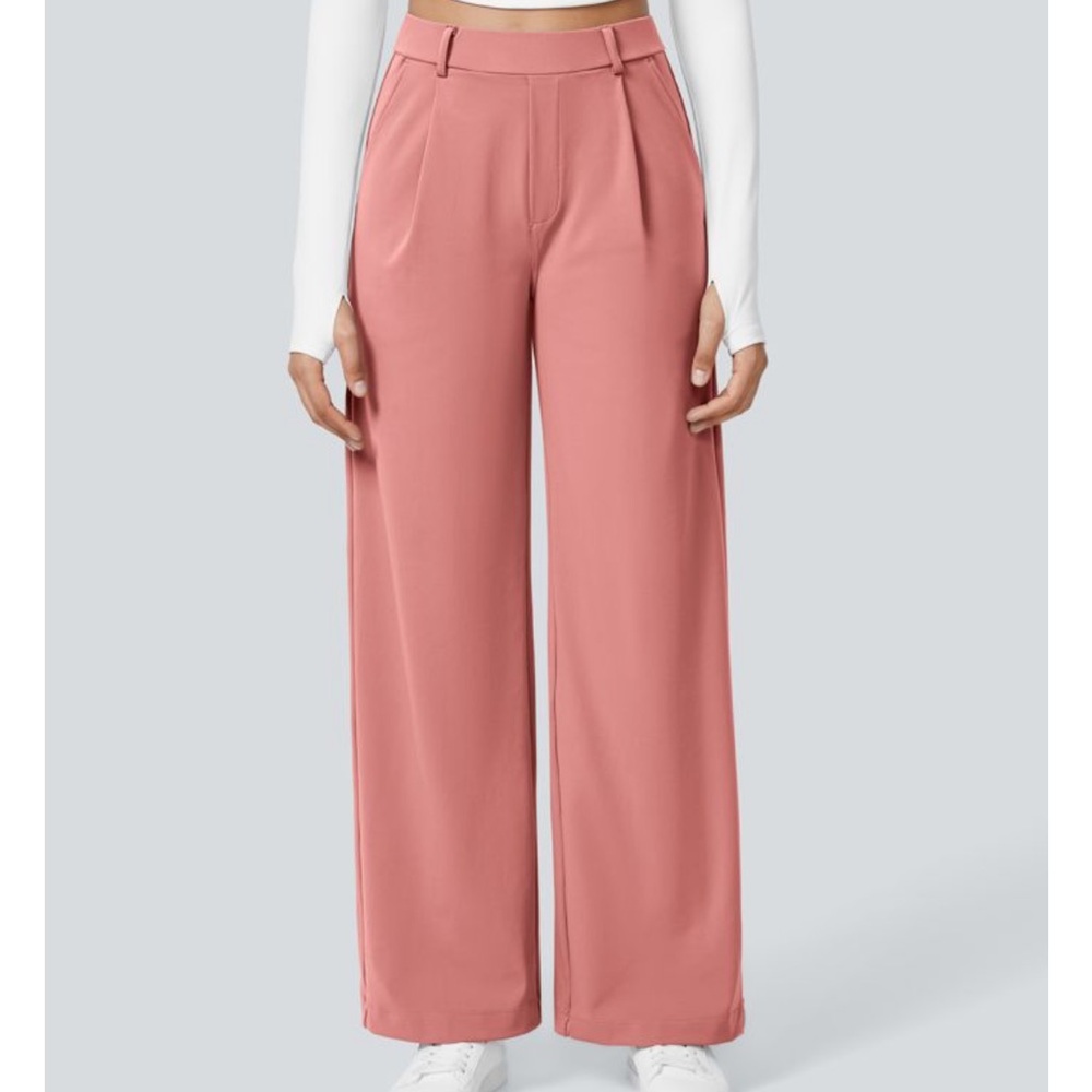 Women's Pink Wide-Leg Pants